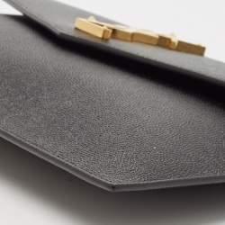 Pre Owned Saint Laurent Black Leather Uptown Pouch