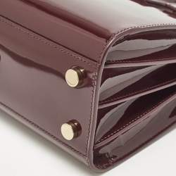Pre Owned Saint Laurent Burgundy Patent Leather Nano Classic Sac De Jour Tote
