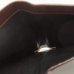 Pre Owned Saint Laurent Burgundy Leather Trifold Wallet