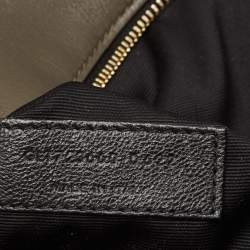 Saint Laurent Brown Crinkled Velvet Kate 99 Wallet On Chain
