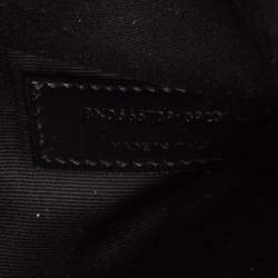 Pre Owned Saint Laurent Taupe Grey Leather Uptown Clutch