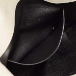 Pre Owned Saint Laurent Off White Leather Large Cassandre Envelope Pouch