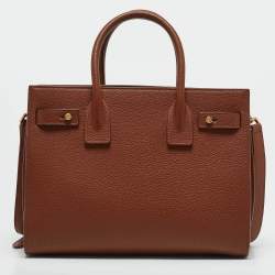 Pre Owned Saint Laurent Brown Leather Baby Classic Sac De Jour Tote