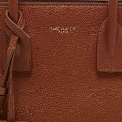 Pre Owned Saint Laurent Brown Leather Baby Classic Sac De Jour Tote