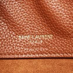 Pre Owned Saint Laurent Brown Leather Baby Classic Sac De Jour Tote