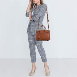 Pre Owned Saint Laurent Brown Leather Baby Classic Sac De Jour Tote
