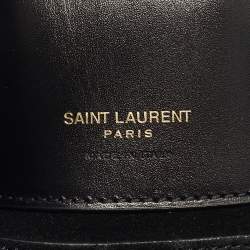 Pre Owned Saint Laurent Black Leather Small Le 37 Bucket Bag
