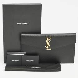 Saint Laurent Black Leather Uptown Pouch