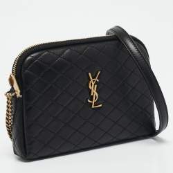 Saint Laurent Black Quilted Leather Gaby Crossbody Bag