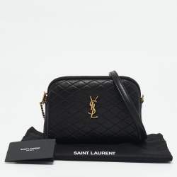 Saint Laurent Black Quilted Leather Gaby Crossbody Bag