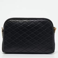 Saint Laurent Black Quilted Leather Gaby Crossbody Bag