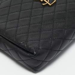 Saint Laurent Black Quilted Leather Gaby Crossbody Bag