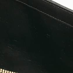Saint Laurent Black Matelassé Leather Cassandre Envelope Wallet on Chain