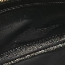 Saint Laurent Black Matelassé Leather Cassandre Envelope Wallet on Chain