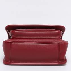 Pre Owned Saint Laurent Red Matelasse Leather Baby Niki Chain Shoulder Bag