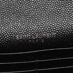 Pre Owned محفظة سان لوران باريس بسلسلة أنفيلوب جلد ماتيلاسيه أسود كاساندري