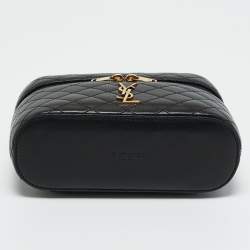 Pre Owned حقيبة سان لوران جابي فانتي جلد مبطن أسود