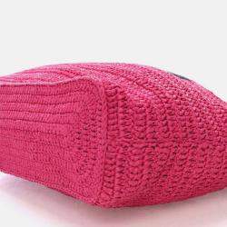 Pre Owned Saint Laurent Rive Gauche Raffia Tote Bag