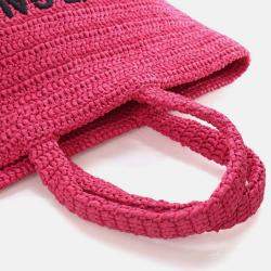 Pre Owned Saint Laurent Rive Gauche Raffia Tote Bag