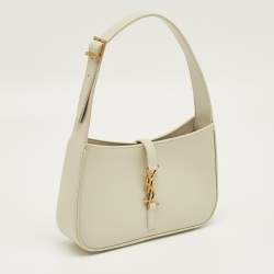 Pre Owned Saint Laurent Ivory Leather LE 5 À 7 Shoulder Bag