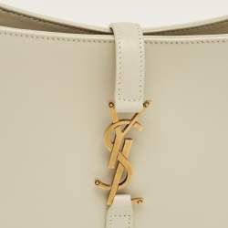 Pre Owned Saint Laurent Ivory Leather LE 5 À 7 Shoulder Bag