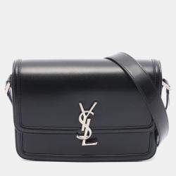 مملوكة مسبقًا Saint Laurent Paris Solferino Black Leather Shoulder Bag