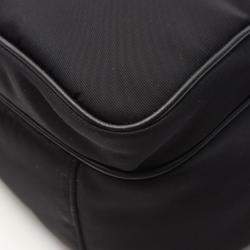 Pre Owned حقيبة كتف سان لوران باريس نيكي دلو نايلون جلد أسود