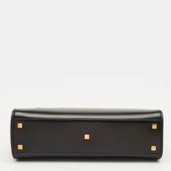 Pre Owned Saint Laurent Manhattan Black Leather Top Handle Bag