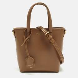 مملوكة مسبقًا Saint Laurent Toy Mini Brown Leather Shopper Tote