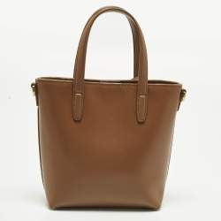 مملوكة مسبقًا Saint Laurent Toy Mini Brown Leather Shopper Tote