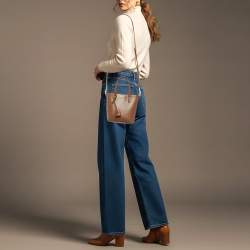 مملوكة مسبقًا Saint Laurent Toy Mini Brown Leather Shopper Tote