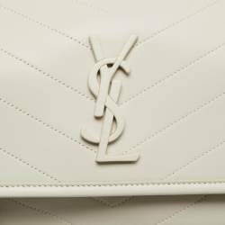 مملوكة مسبقًا Saint Laurent Niki Medium Off White Matelasse Leather Shoulder Bag