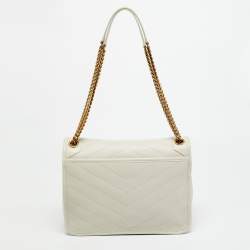 مملوكة مسبقًا Saint Laurent Niki Medium Off White Matelasse Leather Shoulder Bag