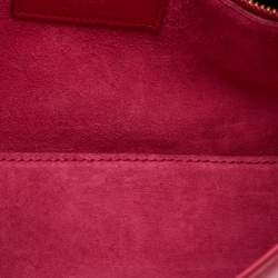 Pre Owned Saint Laurent LE 5 À 7 Pink Smooth Leather Shoulder Bag