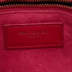 Pre Owned Saint Laurent LE 5 À 7 Pink Smooth Leather Shoulder Bag