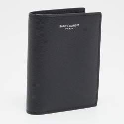 Pre Owned Saint Laurent Black Leather Bifold Wallet