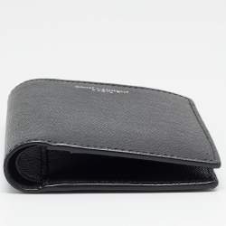 Pre Owned Saint Laurent Black Leather Bifold Wallet