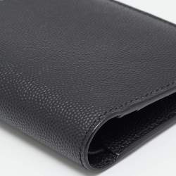 Pre Owned Saint Laurent Black Leather Bifold Wallet