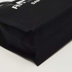 Pre Owned Saint Laurent Rive Gauche Large Black Canvas and Leather Tote