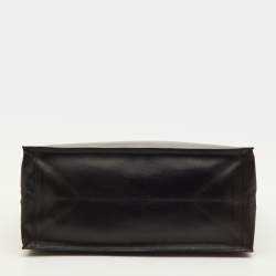 Pre Owned حقيبة يد سان لوران ريف غوش جلد أسود صغيرة للتسوق