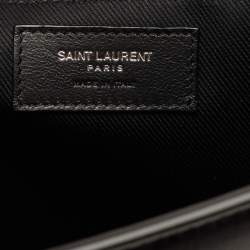 Pre Owned حقيبة يد سان لوران ريف غوش جلد أسود صغيرة للتسوق