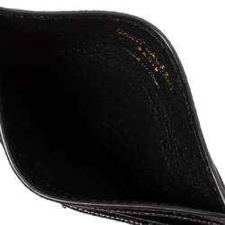 مملوكة مسبقًا Saint Laurent Black Leather Monogram Card Holder