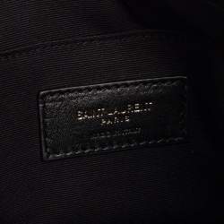 Pre Owned حقيبة صغيرة سان لوران قماش مونوغرامي سوداء بحمالة معصم