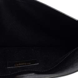 Pre Owned Saint Laurent Black Leather Uptown Clutch