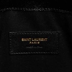 Pre Owned Saint Laurent Black Leather Uptown Clutch