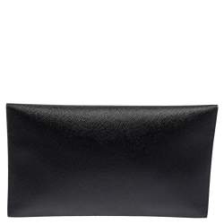Pre Owned Saint Laurent Black Leather Uptown Clutch