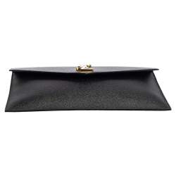 Pre Owned Saint Laurent Black Leather Uptown Clutch