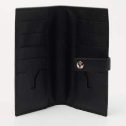 مملوكة مسبقًا Saint Laurent Black Leather Flap Bifold Long Wallet