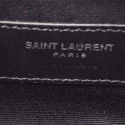 Pre Owned Saint Laurent Light Beige Matelassé Leather Lou Belt Bag
