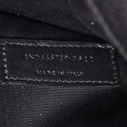 Pre Owned Saint Laurent Black Leather Medium Uptown Clutch